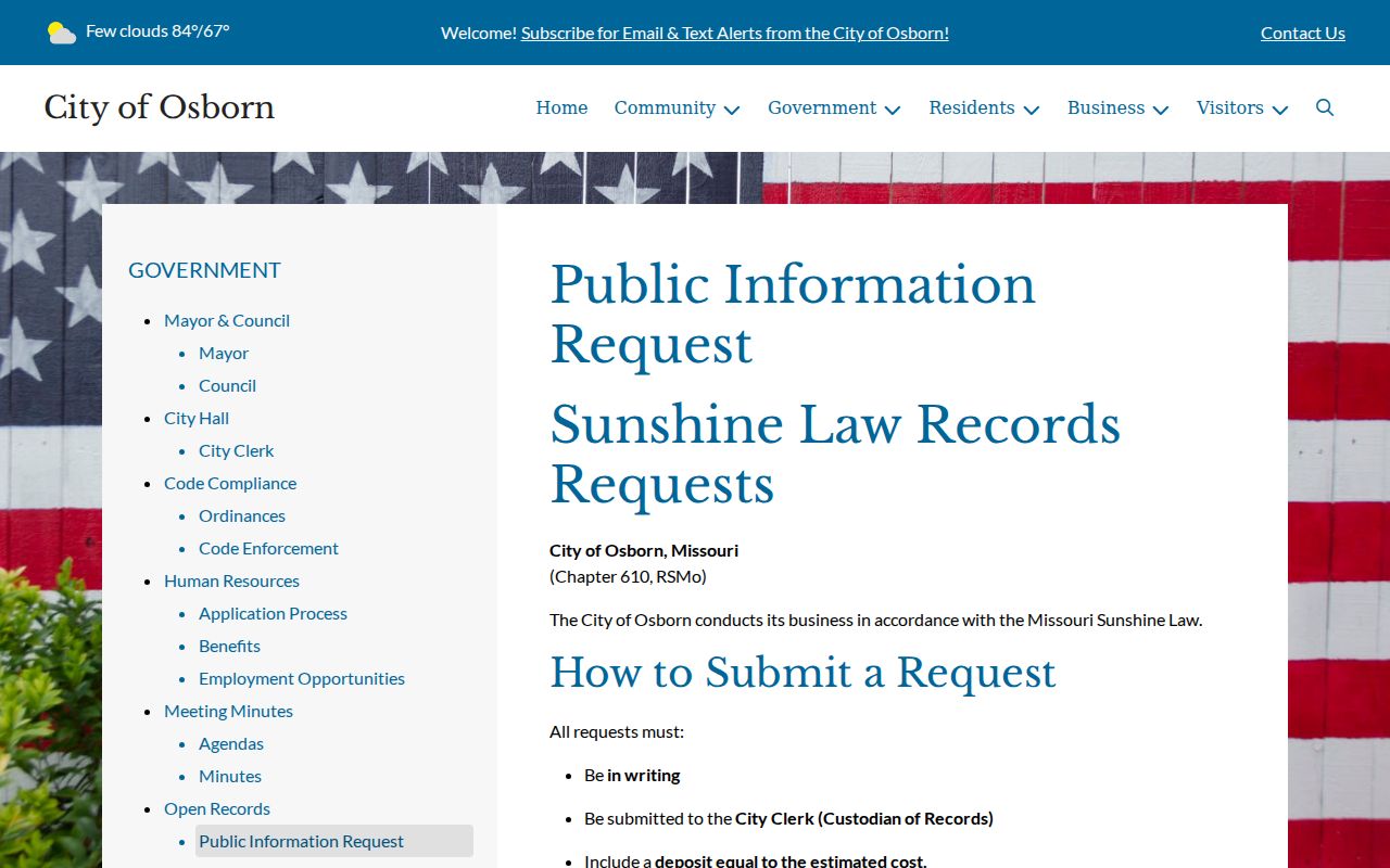 Osborn court docket municipal public-information request route